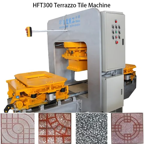 Prensa hidráulica automática para baldosas, para adoquines, baldosas, losas y piedra. Máquina para suelos, baldosas de terrazo y piedra de terrazo.