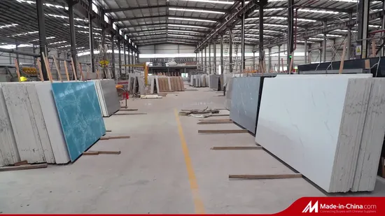 Precio de fábrica chino: encimera de losa grande de terrazo de pared de piedra Calacatta negra