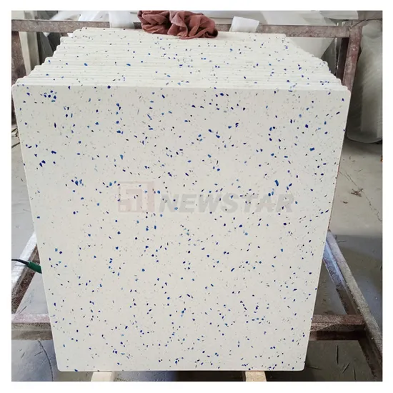 Azulejos de terrazo para exteriores Crystal Blue White